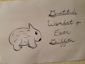 One of the gratitude wombats